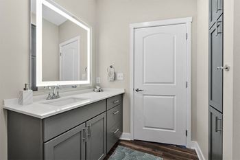 Backlit bathroom mirrors